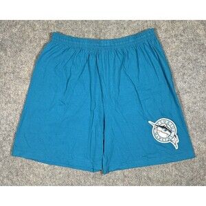 Vtg Pro Edge Florida Miami Marlins Shorts Men’s L Teal Baseball MLB Drawstring